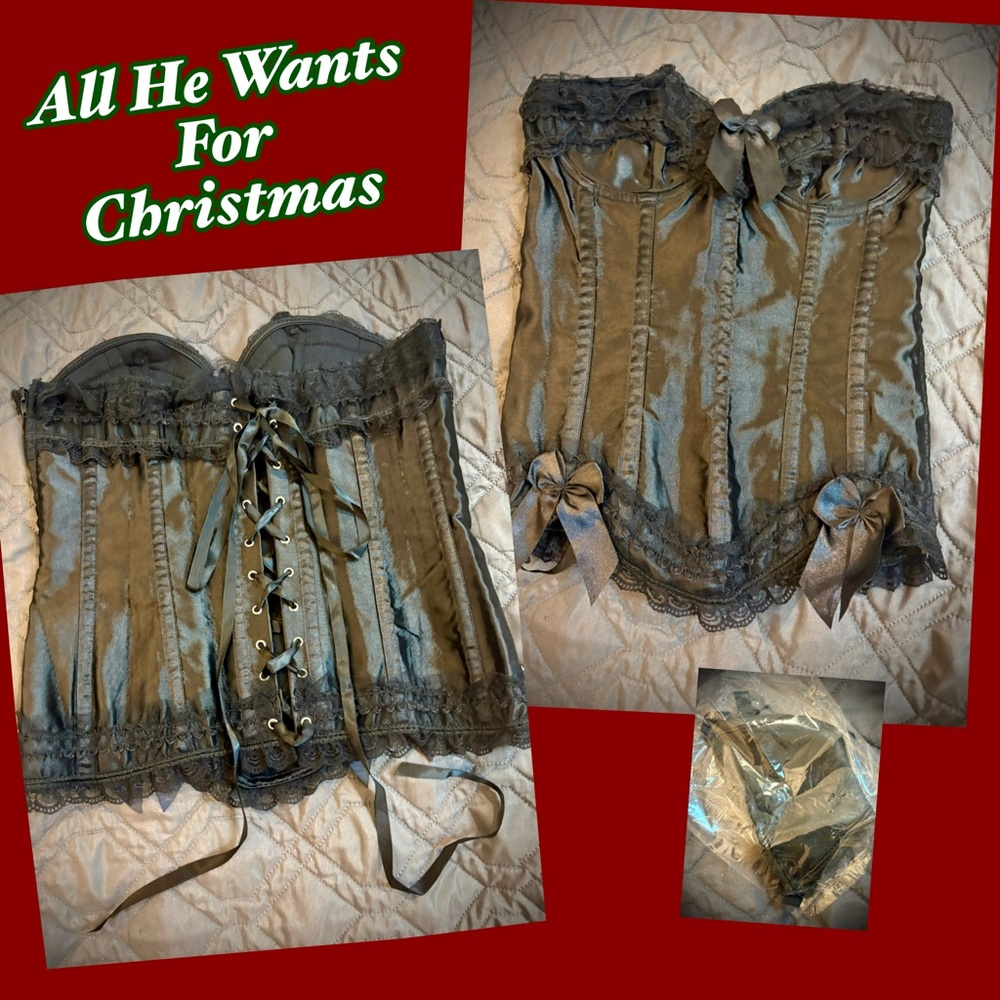 Sizzling Lace-Up Corset Set